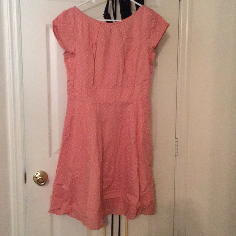 Pink with yellow polka dots dress